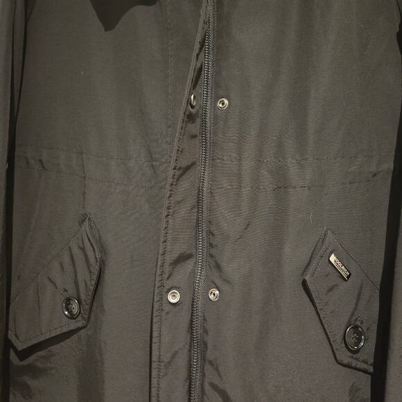 Woolrich John Rich & Bros. Black Ramar Cloth Hooded Raincoat Chore Coat, Size L - Picture 7 of 13